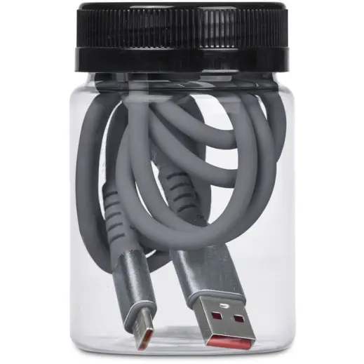 Altitude Capsit Fast Charge USB-A to Type-C Charging Cable in Jar Grey Jar